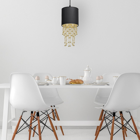 Milagro Lampa wisząca ALMERIA BLACK/GOLD 1xE27 MLP6439 CZARNY / ZŁOTY