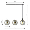 Lampa wisząca COSMO 3 BL GRAFIT Emibig 712/3 czarny