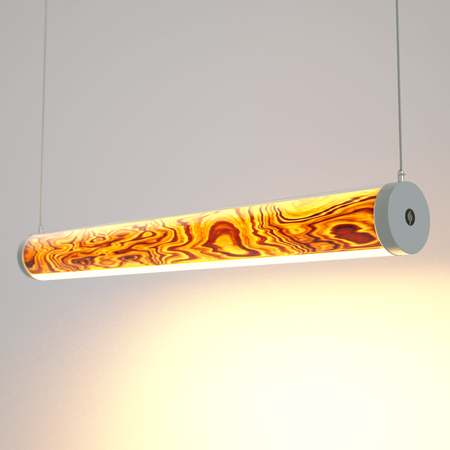 Lampa LED Wooden TUBE Olive Wi-Fi-Control