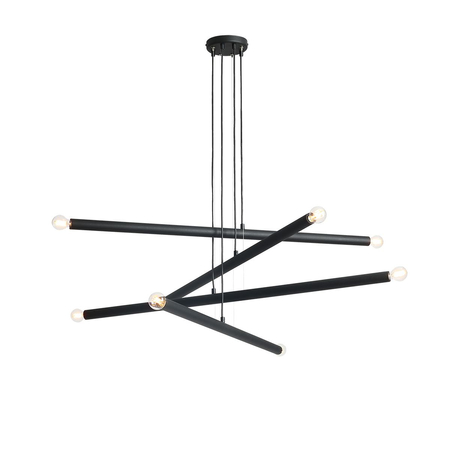 Lampa wisząca TUBO 8 BLACK Aldex 1072P1 czarny