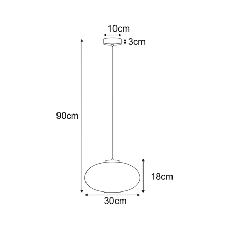 Lampa wisząca Kaja ARCO K-5676 grafitowy, czarny