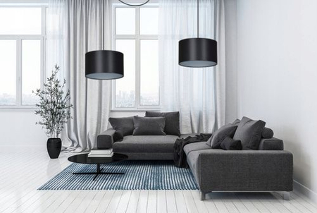 Lampa wisząca ROTO 2 BL BLACK/SILVER Emibig 185/2 czarny/srebrny