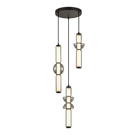 Lampa wisząca Italux PND-27372-3A-57W-BK Czarny mat