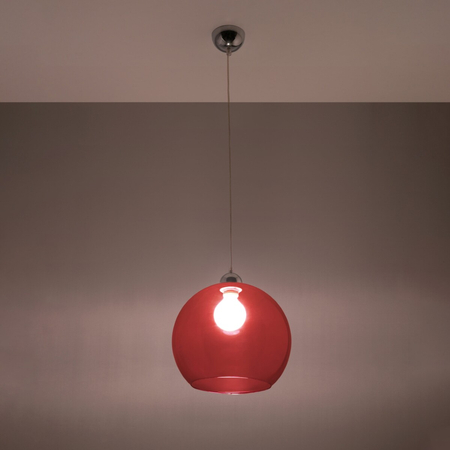 Sollux Lighting Lampa wisząca BALL czerwona SL.0253