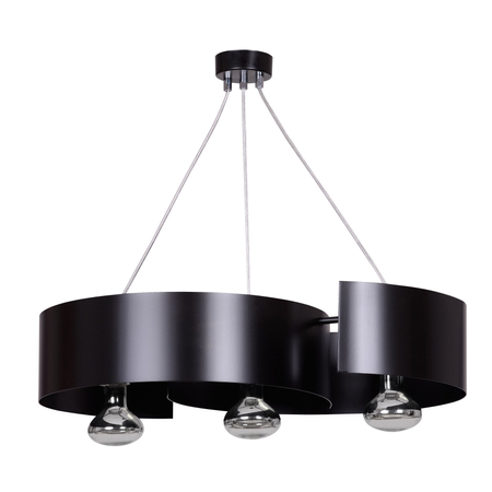 Lampa wisząca VIXON 3 BLACK Emibig 284/3 czarny