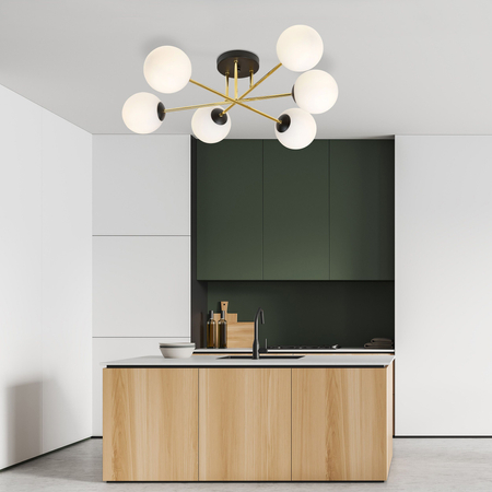 Lampa sufitowa MAGNUM 6 Emibig 1233/6 biały/czarny