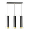 Lampa wisząca KIBO 3 BL/GOLD Emibig 644/3 czarny/złoty