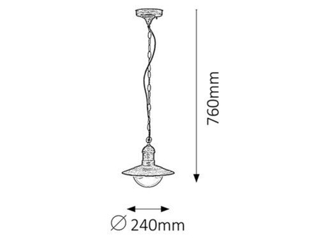 Lampa zewnętrzna Rabalux Oslo 8737 złoto antyczne