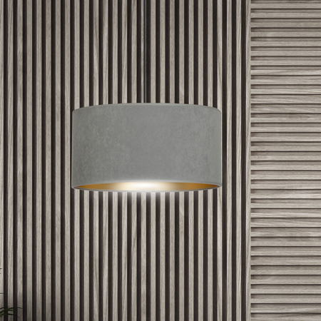 Lampa wisząca HILDE 1 BL GRAY Emibig 1050/1 czarny/chrom
