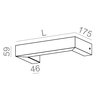 Kinkiet AQForm Baset LED Wall Biały Struktura