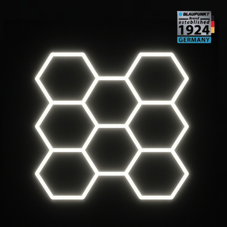 Lampa LED Hexagon Blaupunkt 336W geometryczny panel sufitowy led 4000K CRI90 w kształcie plasta miodu