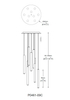 Lampa sufitowa Zuma Line Loya Pendant P0461-09C-B5SB