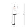 Lampa podłogowa BARI LP1 Emibig 1235/LP1 biały/czarny