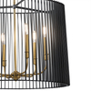 Żyrandol / Lampa wisząca Linara - 6 źródeł światła Quintiesse QN-LINARA-6P-BK