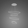Lampa wisząca Ledowe Okręgi No.4 100cm 4k srebrna Dali