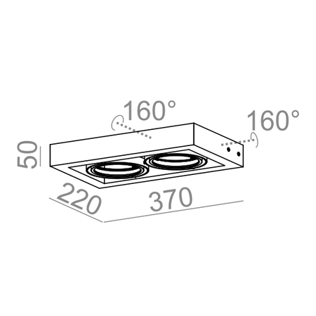 Kinkiet AQForm Cadra 111 x 2 230V Wall Biały Struktura