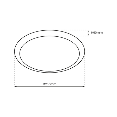 Milagro Plafon Fury 1xE27 EKP1301 BIAŁY