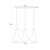 Lampa wisząca ARVI WHITE Kaja K-4526 biały/złoty