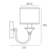 Cosmo Light Kinkiet ABU DHABI W01844BR-WH