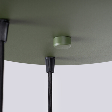 Sollux Lighting Lampa wisząca HALO 3P zielona oliwka SL.1725