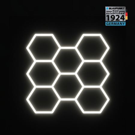 Lampa LED Hexagon Blaupunkt 252W geometryczny panel sufitowy led 4000K CRI90 w kształcie plasta miodu