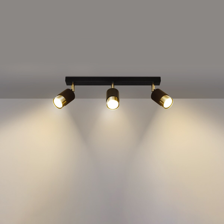 Sollux Lighting Plafon NERO 4 czarny/chrom SL.1067