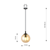Lampa wisząca COSMO 1 BL MIODOWY Emibig 713/1 czarny/złoty