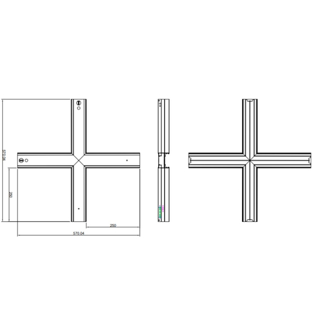 Konektor Cross DIM do opraw liniowych LED Linea Lint LL-CON-X-DIM