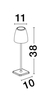 Lampa zewnętrzna Luces Exclusivas AGUITA - ciemnoszary, przenośna LE73553