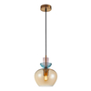 Lampa wisząca Italux Fanda PND-31882-1-GD-AMB Złoty