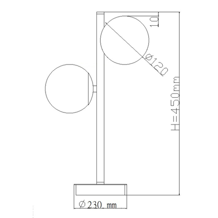 Lampa stołowa Dorado 2xG9 czarna LP-002/2T BK