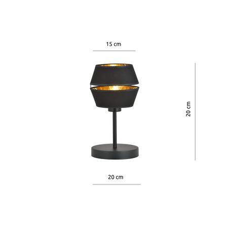 Lampa stołowa PIANO LN Emibig 1183/LN czarny/złoty