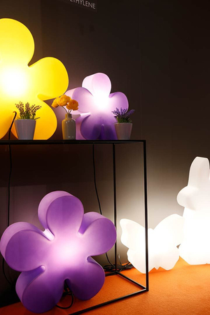 Kwiat LED Lampa solarna zewnętrzna ogrodowa przenośna 2900K Biała ciepła Ø40cm 32406S fioletowy