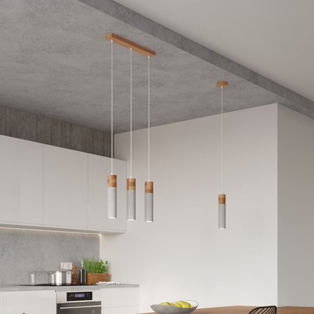 Sollux Lighting Lampa wisząca ZANE 2 szara SL.0966
