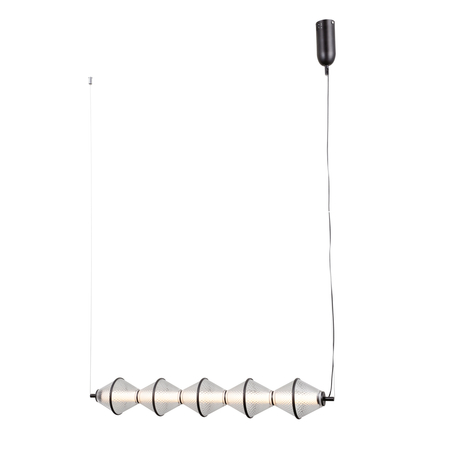 Lampa wisząca Italux Fuente PND-34395-5-BK Czarny mat