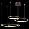 Ledowa Lampa wisząca Aurora No.4 50cm 3k czarna