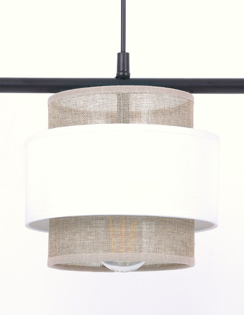 Lampa wisząca CEZAR Kaja K-5273 biały/beżowy