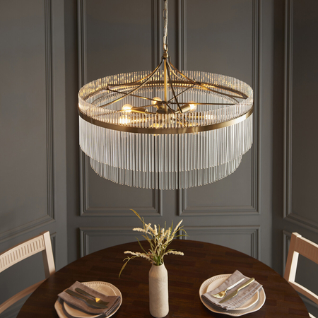 Lampa wisząca Endon Lighting Marietta Grand 112574 mosiądz
