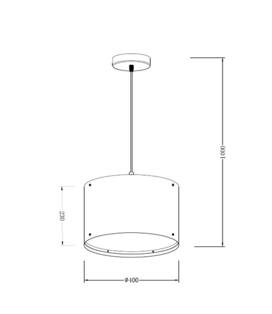 Lampa wisząca Graffiti 1xE27 LP-077/1P Style