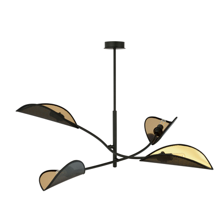 Lampa sufitowa LOTUS 4 BLACK/GOLD Emibig 1106/4 czarny/złoty