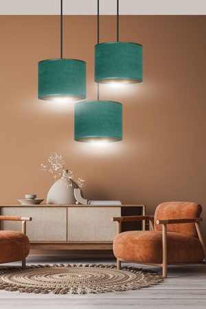 Lampa wisząca HILDE 3 BL PREMIUM GREEN Emibig 1051/3PREM zielony