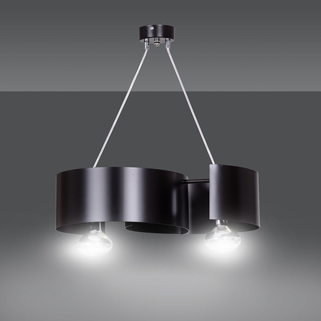 Lampa wisząca VIXON 2 BLACK Emibig 284/2 czarny