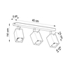 Sollux Lighting Plafon MERIDA 3 czarny SL.0101