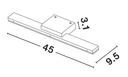 Kinkiet Luces Exclusivas ACANOA - szary LE43456
