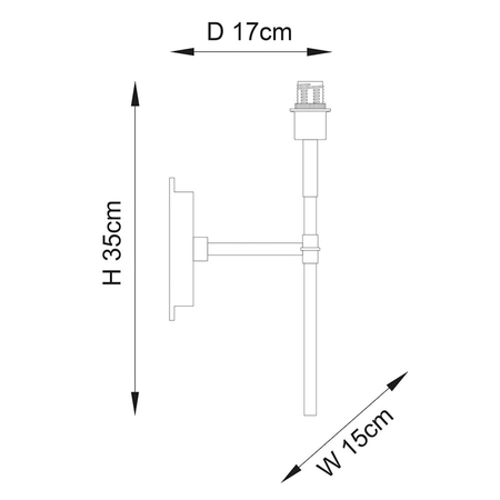 Kinkiet Endon Lighting Rennes 97872 mosiądz
