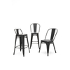 Krzesło barowe TOWER BACK 66 (Paris) czarne
