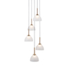 Lampa wisząca Italux Montiela PND-34374-6-BK Czarny mat, złoty
