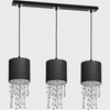 Milagro Lampa wisząca ALMERIA BLACK/CHROME 3xE27 MLP64300 Czerń / Chrom
