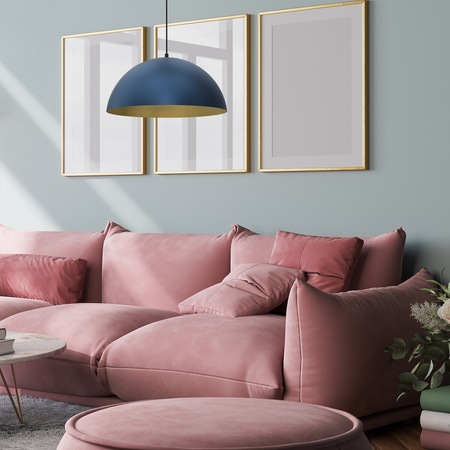 Milagro Lampa wisząca BETA NAVY BLUE/GOLD 1xE27 45cm MLP8289 GRANATOWY / ZŁOTY