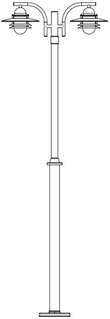 OSLO 242 BLACK E27 LED 2 X 9W